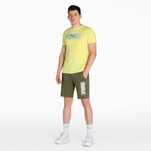 Worldwide Graphic Men's Shorts, Dark Green Moss, extralarge-IND