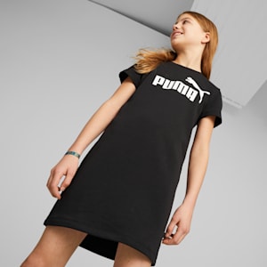 Essentials+ Logo Girls' Dress, PUMA Black, extralarge