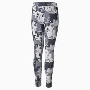 Street Art Printed Girl's Leggings, PUMA Black, extralarge-IND