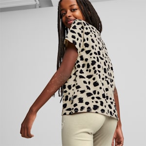 Essentials+ Animal Printed Knotted Tee Youth, Granola