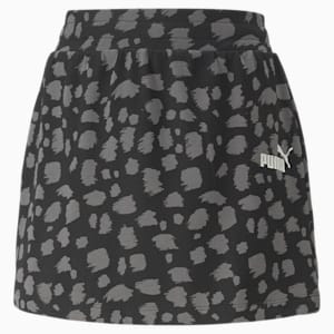 Animal All Over Print Girl's Skirt, PUMA Black, extralarge-IND