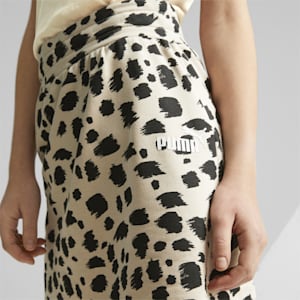 Animal All Over Print Girl's Skirt, Granola, extralarge-IND