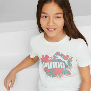 Essentials+ Flower Power Girl's T-Shirt, PUMA White, extralarge-IND