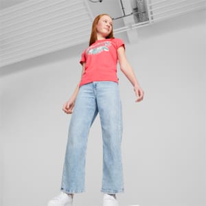 Essentials+ Flower Power Girl's T-Shirt, Loveable, extralarge-IND