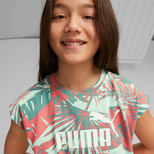 Essentials+ All Over Print Girls Relaxed Fit Tank Top, Minty Burst, extralarge-IND
