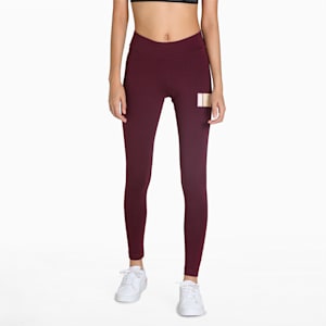 Box Graphic Women's Tights, Grape Wine, extralarge-IND