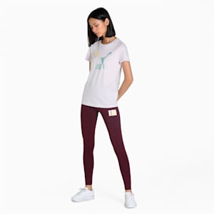 Box Graphic Women's Tights, Grape Wine, extralarge-IND
