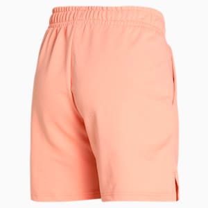 Camo Graphic Logo Women's Shorts, Peach Pink