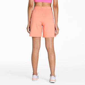 Camo Graphic Logo Women's Shorts, Peach Pink