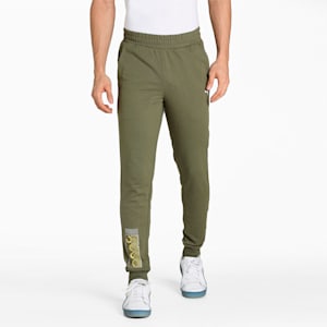 PUMA x one8 Graphic Men's Pants, Dark Green Moss, extralarge-IND
