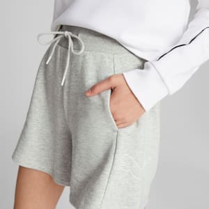 PUMA Power Colorblock Women's Shorts, Light Gray Heather