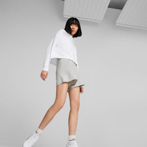 PUMA Power Colorblock Women's Shorts, Light Gray Heather