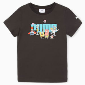 PUMA x SPONGEBOB Logo Kids' T-Shirt, PUMA Black