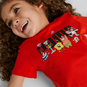 PUMA x SPONGEBOB Logo Kids' T-Shirt, Warm Earth