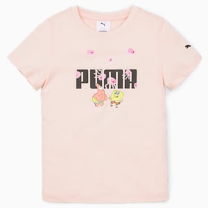 PUMA x SPONGEBOB Logo Kids' Regular Fit T-Shirt, Rose Dust, extralarge-IND