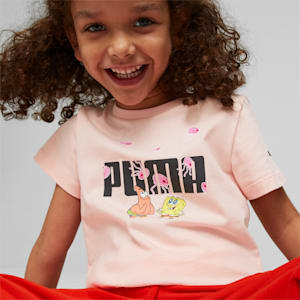 PUMA x SPONGEBOB Logo Kids' T-Shirt, Rose Dust