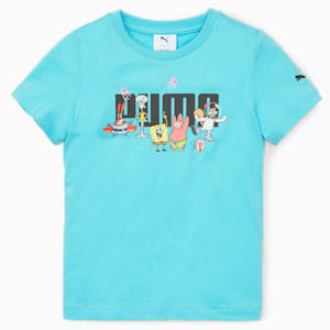PUMA x SPONGEBOB Logo Kids' Regular Fit T-Shirt, Hero Blue, extralarge-IND