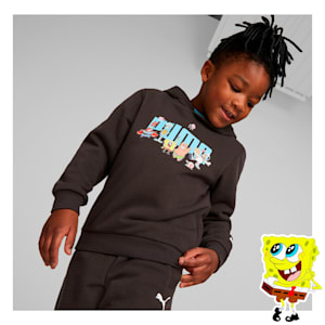 PUMA x SPONGEBOB Kids' Regular Fit Hoodie, PUMA Black, extralarge-IND