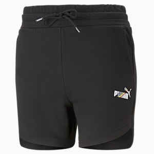LOVE IS LOVE Women's Regular Fit Shorts, PUMA Black, extralarge-IND