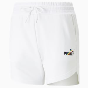Essential+ LOVE IS LOVE Women's Regular Fit Shorts, PUMA White, extralarge-IND