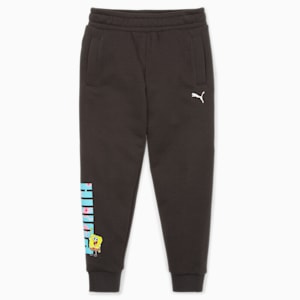 PUMA x SPONGEBOB Kids' Pants, PUMA Black
