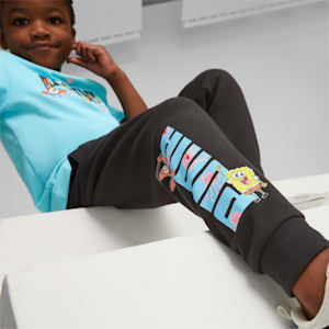 PUMA x SPONGEBOB Kids' Regular Fit Pants, PUMA Black, extralarge-IND