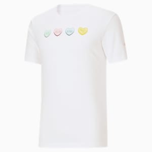 T-shirt à graphique Conversation Hearts, hommes, Blanc PUMA
