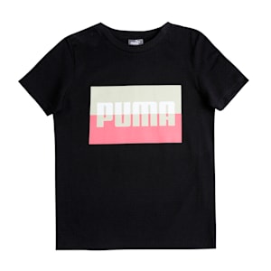 Graphic Box Logo Youth Regular Fit T-Shirt, PUMA Black, extralarge-IND