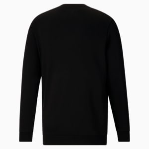 Side By Side Men's Crewneck Sweatshirt, Cotton Black