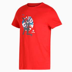 PUMA x Dream11 Graphic Men's Slim Fit T-Shirt, High Risk Red, extralarge-IND