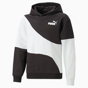 Sudadera juvenil con  gorra POWER CAT, PUMA Black