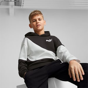 Sudadera juvenil con  gorra POWER CAT, PUMA Black