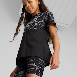 High Waist AOP Youth Tights, PUMA Black, extralarge-IND
