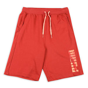 PUMA Graphic ll Boy's Regular Fit Shorts, Chili Oil, extralarge-IND