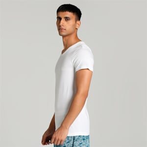 Basic V-Neck Men's T-Shirts Pack of 2 with EVERFRESH Technology, Puma White-Puma White, extralarge-IND