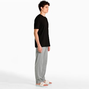 Men's Basic T-Shirt & Joggers Set, PUMA Black-Medium Gray Heather, extralarge-IND