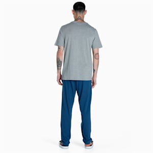 Basic T-Shirt+Jogger Men's Set, Medium Gray Heather-Dark Denim
