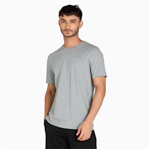 Basic Tee + Shorts Men's Set, Medium Gray Heather-PUMA Black