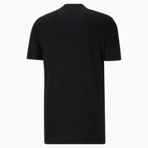 Camiseta con logo estampado de pincelada para hombre, Puma Black