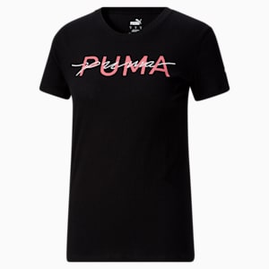 Double Up Women's Logo Tee, Puma Black