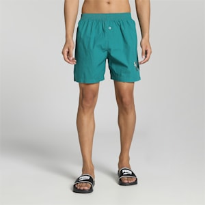 Men's Basic Woven Boxers, Teal Green, extralarge-IND