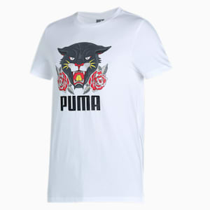PUMA x 1DER KL Rahul Men's Grunge Logo T-Shirt, Puma White