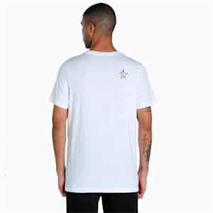 PUMA x 1DER KL Rahul Men's Grunge Logo T-Shirt, Puma White