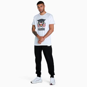 PUMA x 1DER KL Rahul Men's Grunge Logo T-Shirt, Puma White