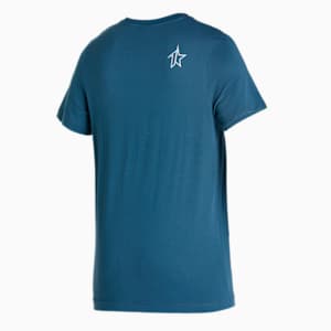 PUMAx1DER Men's Logo Slim Fit T-Shirt, Evening Sky, extralarge-IND