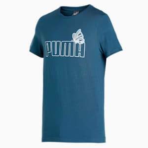 PUMAx1DER Men's Logo Slim Fit T-Shirt, Evening Sky, extralarge-IND