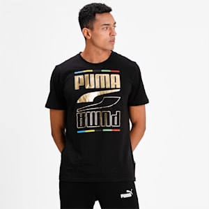Rebel 5 Continents Men's T-Shirt, PUMA Black, extralarge-IND