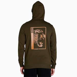 PUMAx1DER Men's Graphic Jacket, Deep Olive