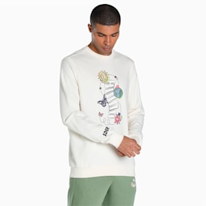 PUMAx1DER Men's FeelGood Crew-Neck Sweatshirt, Pristine
