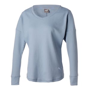 ウィメンズ PTC 長袖 ワッフル Tシャツ, Filtered Ash